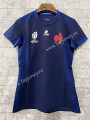 2023-2024 France Home Royal Blue Women Thailand Rugby Shirt