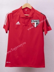 2023-2024 Sao Paulo Futebol Clube Red Thailand Polo Shirt-2044