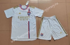 2023-2024 Olympique Lyonnais Home White Soccer Uniform-718