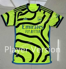 Player Version 2023-2024 Arsenal Away Fluorescent Green Thailand Soccer Jersey AAA-4691