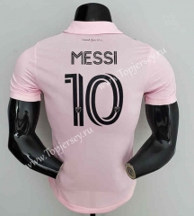 Player Version 2023-2024 Inter Miami CF Home Pink (#10 Messi)Thailand Soccer Jersey AAA