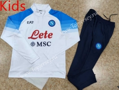 2023-2024 Napoli White Kids/Youth Soccer Tracksuit-GDP