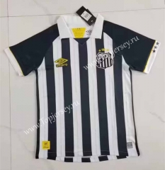 2023-2024 Santos FC Home Black&White Thailand Soccer Jersey AAA-8519
