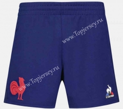2023-2024 France Home Royal Blue Thailand Rugby Shorts