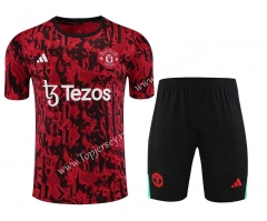 2023-2024 Manchester United Red&Black Thailand Soccer Uniform-418