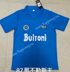 Retro Version 87 Napoli Home Blue Thailand Soccer Jersey AAA-503