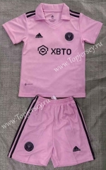 2023-2024 Inter Miami CF Home Pink Kids/Youth Soccer Uniform