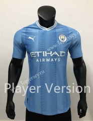 Player Version 2023-2024 Correct Version Manchester City Home Blue Thailand Soccer Jersey AAA-1959