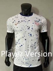 Player Version 2023-2024 USA Home White Thailand Soccer Jersey AAA-4691