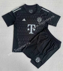 2023-2024 Bayern München Goalkeeper Black Soccer Uniform-AY