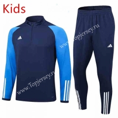2023-2024 Adidas Royal Blue Kids/Youth Soccer Tracksuit-411
