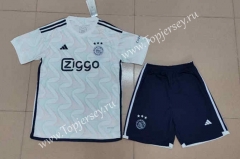 2023-2024 Ajax Away White Soccer Uniform-718