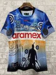 2023-2024 Native Version Sharks Blue Thailand Rugby Shirt