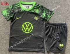 2023-2024 Wolfsburg Away Black Kids/Youth Soccer Uniform
