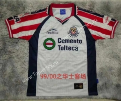 Retro Version 99-00 Deportivo Guadalajara Home Red&White Thailand Soccer Jersey AAA-9755