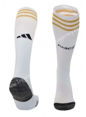 2023-2024 Real Madrid Home White Thailand Soccer Socks
