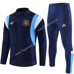 2023-2024 Manchester City Royal Blue Thailand Soccer Jacket Uniform