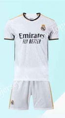 ( Without Brand Logo ) 2023-2024 Real Madrid Home White Soccer Uniform-9031