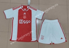 2023-2024 Ajax Home Red&White Soccer Uniform-718