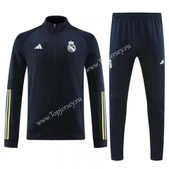 2023-2024 Real Madrid Royal Blue Thailand Soccer Jacket Uniform-4627