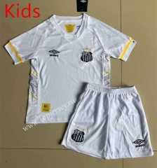 2023-2024 Santos FC Home White Kids/Youth Soccer Uniform-5925