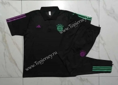 2023-2024 Bayern München Black Thailand Polo Uniform-815