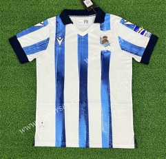 (S-4XL)2023-2024 Real Sociedad Home Blue&White Thailand Soccer Jersey AAA-403