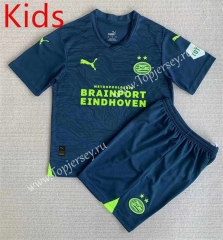 2023-2024 PSV Eindhoven 2nd Away Royal Blue Kids/Youth Soccer Uniform-AY