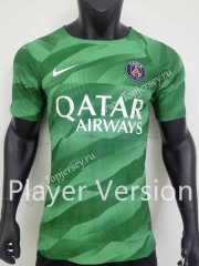 Player Version 2023-2024 Paris Goalkeeper Green Thailand Soccer Jersey AAA-4506