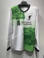 2023-2024 Liverpool Away White&Green LS Thailand Soccer Jersey AAA-422