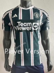 Player Version 2023-2024 Manchester United Away Dark Green Thailand Soccer Jersey AAA-518