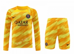 2023-2024 Paris Goalkeeper Yellow LS Thailand Soccer Uniform-418