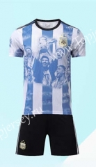 ( Without Brand Logo ) 2023-2024 Commemorative Version Argentina Blue&White Soccer Uniform-9031