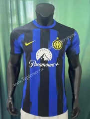 2023-2024 Inter Milan Home Blue&Black Thailand Soccer Jersey AAA-305