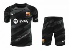 2023-2024 Barcelona Goalkeeper Black Thailand Soccer Uniform-418