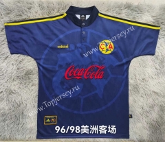 Retro Version 98-99 Club America Away Blue Thailand Soccer Jersey AAA-9755