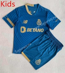 2023-2024 Porto 2nd Away Blue Kids/Youth Soccer Uniform-AY