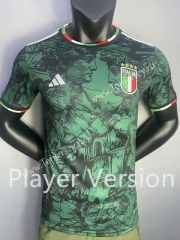 Player Version 2023-2024 Four Stars Italy Green Thailand Soccer Jersey AAA-9665