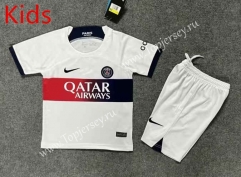 2023-2024 Correct Version Paris SG Away White Kid/Youth Soccer Uniform-6748