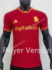 (With Sponsor Logo) Player Version 2023-2024 Roma Home Red Thailand Soccer Jersey AAA-4506