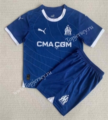 2023-2024 Olympique de Marseille Away Blue Soccer Uniform-AY