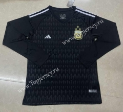 2023-2024 Argentina Goalkeeper Black LS Thailand Soccer Jersey AAA-422