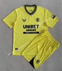 2023-2024 Rangers Goalkeeper Yellow Soccer Uniform-AY