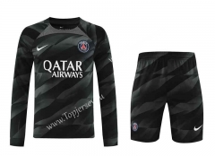 2023-2024 Paris Goalkeeper Black LS Thailand Soccer Uniform-418