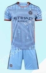 ( Without Brand Logo ) 2023-2024 New York City Home Blue Soccer Uniform-9031