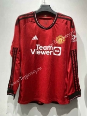 2023-2024 Manchester United Home Red LS Thailand Soccer jersey AAA-422