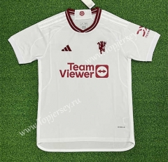 (S-4XL) 2023-2024 Manchester United 2nd Away White Thailand Soccer Jersey AAA-403