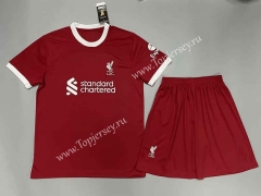 ( Without Brand Logo ) 2023-2024 Liverpool Home Red Soccer Uniform-9031