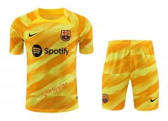 2023-2024 Barcelona Goalkeeper Yellow Thailand Soccer Uniform-418