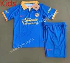 2023-2024 Club America Away Blue Kids/Youth Soccer Uniform-912